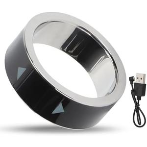 Yoidesu Smart Ring, Fingertip Bluetooth Remote Control, Remote Control APP Page Turner, Scrolling Rings Rechargeable Camera Remote for Phones Tablets (Size 17, 56mm)