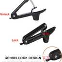 4 x Cherry Pitter, Heavy,Duty Stainless Steel Cherries Pitting Tool, Portable Cherries Corer Stoner Seed Tool with Lock Design, Fruit Pit Remover for Cherry Jam (Black)