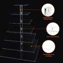 7 Tier Large Cupcake Stand, Square Cupcake Stand for 150 Cupcakes, Tiered Cupcake Holder Stand, Clear Acrylic Cupcake Tower Stand, Dessert Table Display Set for Gatherings and Celebrations