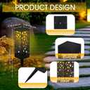 VIHOSE 12 Pcs Solar Pathway Lights Waterproof Solar Powered Outdoor Lights 11.4 Inch Outdoor Lamp Decorations for Garden Yard Patio Walkway Driveway Outside, Warm Color