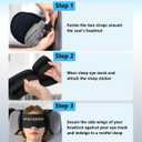 Travel Pillows for Airplanes, Airplane Pillow for Long Flights Sleeping Travel, Airplane Head Strap with Eye Mask 360 Support Headrest for Plane Road Trip Sleep, Stop BobbleheadBlack