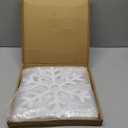 5 Pcs Winter Snowflake Yard Signs Metal Snowflake Yard Stakes White Winter Wonderland Decorations Decorative Christmas Lawn Signs for Indoor Outdoor Garden Lawn Holiday Party Decor