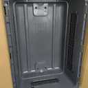 SportPet Airline Compliant X-LARGE 35.5" Travel Dog Kennel-Durable Plastic Airline Pet Carrier w/Removable Wheels & Food Bowls, Collapsible Indoor/Outdoor Dog Kennel, Dogs up to 32"L & 23"H-Dark Gray