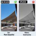 COOLBOYS 16'x 20' Sun Shade Sail Brown Rectangle UV Block Outdoor Shade Canopy Sunshade for Patio Lawn Garden Carport Backyard Deck Pergola