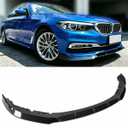 Front Lip Fits for 2017-2020 BMW G30 5 Series Base Pre-LCI, Fits for 520i 530i 530e 535i 540i, V Style Bumper Air Dam Lower Chin Spoiler Splitter, Protection Body (Gloss Black) - WheelX
