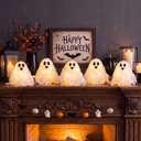 Halloween Indoor Decorations, Set of 5 Light Up Ghosts Table Centerpiece