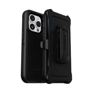 OtterBox Defender Series Screenless Edition Case for iPhone 14 Pro (Only) - Holster Clip Included - Microbial Defense Protection - Non-Retail Packaging (Black)