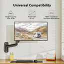 BONTEC Monitor Wall Mount Arm, VESA Gas Spring Height Adjustable, for 13-42 Inch Screens, Max 19.8lbs, Swivel, Tilt, Space-Saving Desk Mount, Easy Installation, Single Arm TV Mount, Max VESA 200x200