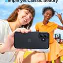 Shockproof for iPhone 16 Case, [Full Camera Protection] [Military-Grade Drop Protection] Protective Anti-Yellow Slim Translucent Matte Skin-Friendly for iPhone 16 Phone Case, Black