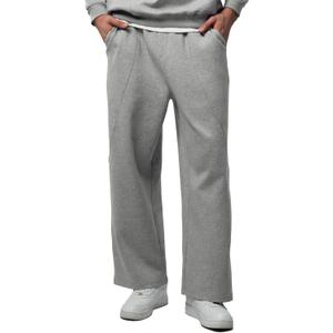 Fioboc Men's Baggy Sweatpants Wide Leg Pants Drawstring Elastic Waist Curved Design Casual Pants with Pockets, XL