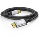 USB-C to HDMI Cable 10Ft [4K@60Hz] High-Speed USB Type C to HDMI 2.0 Braided Cord (Thunderbolt 3/4 Compatible) for iPhone 15 Series, MacBook Pro/Air, iPad Pro, Galaxy S8 to S23