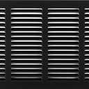 14" X 6" Steel Return Air Grilles - Sidewall and Ceiling - HVAC Duct Cover - Black [Outer Dimensions: 15.75"w X 7.75"h]