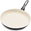 GreenPan Rio Healthy Ceramic Nonstick 12" Frying Pan Skillet, PFAS-Free, Dishwasher Safe, Black