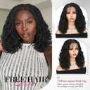 Micro Twist Braided Double Full Lace Wigs for Black Women Mini Braid Wig with Baby Hair Short Curly Box Braid Lace Synthetic Black Hair 14Inch