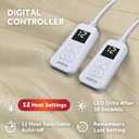 Sunbeam Royal Ultra Fleece Heated Electric Blanket King Size, 90" x 100", 12 Heat Settings, 12-Hour Auto Shut-Off, Machine Washable, Pebble Beige