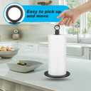 Paper Towel Holder Countertop, Black Paper Towel Holders, Stainless Steel Countertop Paper Towels Holders, Kitchen PaperRoll Holder, Non-Slip Standing Paper Towel Holders