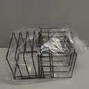 Cutting Board Organizer, [2-Pack] Kitchen Cabinet Organizer, Divided Rack with 5 Slots for Baking Trays, Cutting Boards - Cookie sheet Organizer Inside Cabinet, Baking Sheets Holder (Large)