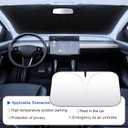 Car Windshield Sun Shade Comes with Storage Bag,Protecting The Rearview Mirror, Maximum UV Rays and Sun Heat ProtectionKeep Car Interior CoolUPF50+ (57"*31")