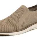 DECARSDZ Men's Loafers Casual Slip On Shoes Knit Mesh Fabric Shoe C021 (12 Wide, Beige)