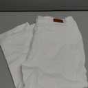 Sidefeel Women's Jeans Capri Pants High Waisted Roll-up Cuffed Summer Skinny White Capri Jeans Size 14