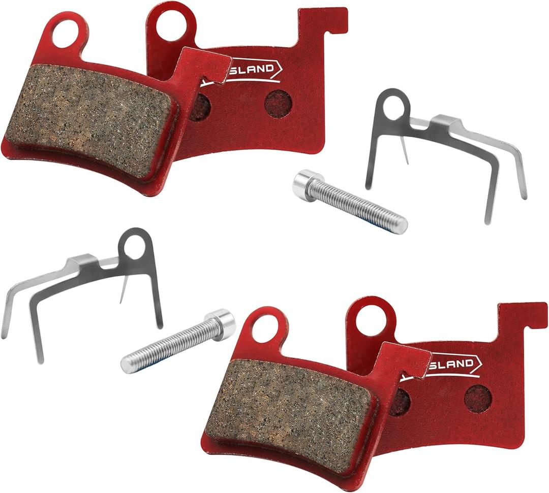 MT600 Electric Bike Disc Brake Pad Two Pairs, Suitable for DYISLAND LD-200PLUS LD4X-600, (Semi-Metallic/Sintered-Metal)