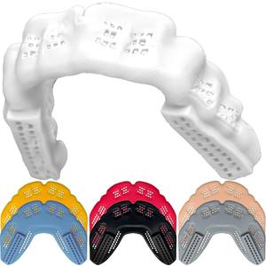 Bulletproof: Worlds Thinnest Most Breathable Mouthguard is 3X Stronger! Football MMA Hockey Rugby Basketball BJJ Lacrosse Boxing Sports Mouth Guard Grinding Teeth. Boys Girls Adult Youth Kids Braces (Clean White)