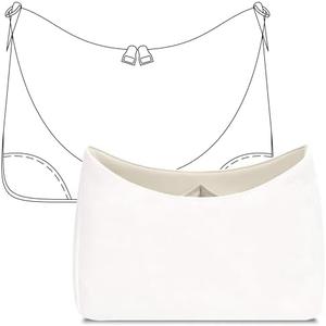 FANJI Project Tote Bag Organizer Insert for LV Boulogne Handbag, Custom Fit Inside Premium Craie Lightweight WaterResistant Purse Insert