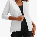 Women's Shrugs Lightweight 3/4 Sleeve Open Front Cropped Cardigan Sweaters for Women S