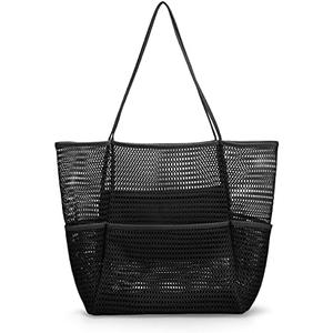 Tainehs Beach Bag - Mesh Tote Bag Beach Vacation Clothes for Women Pool Bag for Travel Pool Family Cruise Essentials 2026