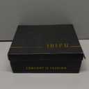 IDIFU Women's IN5 Polly Platform Chunky High Heels T-Strap Sexy Sandals Peep Toe Wedding Party Prom Dress Shoes for Women Bride (7) Red Suede 