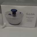 Sur La Table Kitchen Essential 6.3 Qt Salad Spinner, Fruit Wahser, Fruit Washing Bowl with Strainer, Vegertable Cleaner, Salad Cleaner, Lettuce Washer - Navy Blue