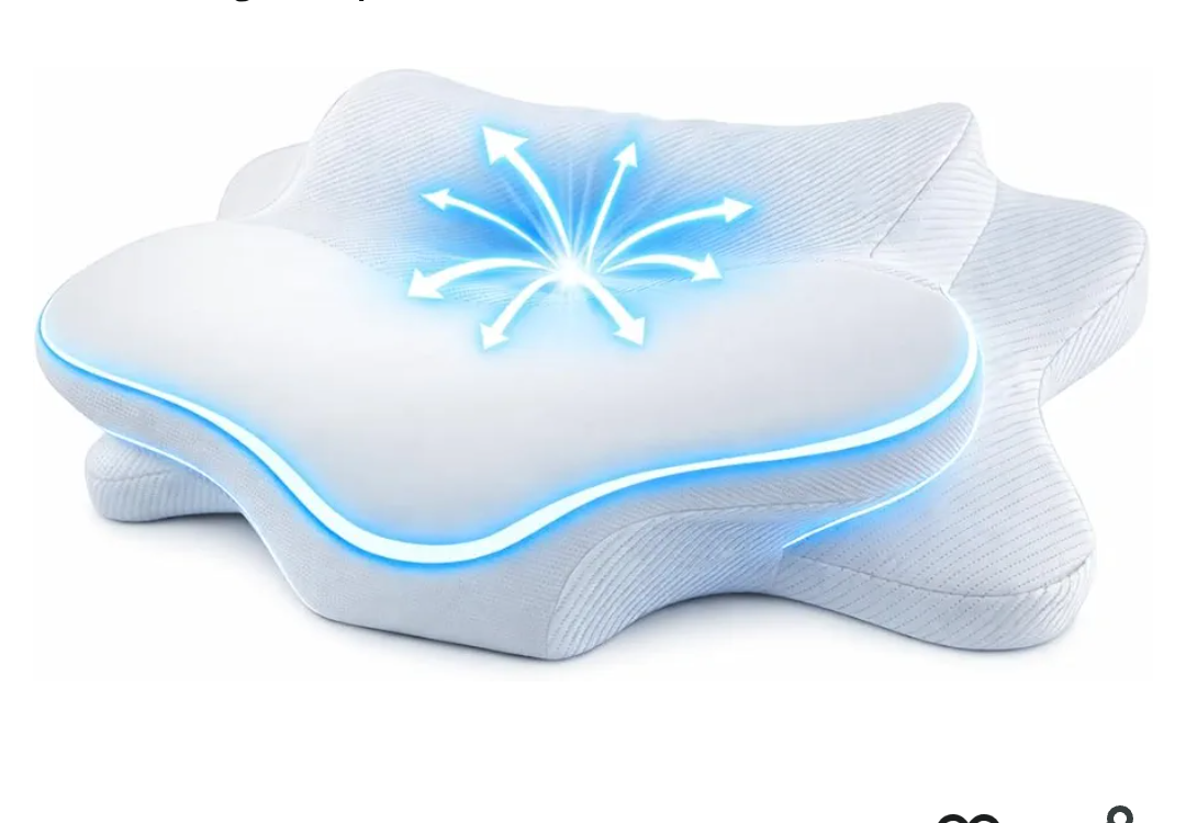 Cervical Neck Pillow for Pain Relief Ergonomic Side Sleeper Pillow for Sleeping, Contour Memory Foam Pillows for Neck Support, Cooling Orthopedic Bed Rest Pillow for Back and Stomach Sleepers