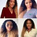 Ombre 3 Tone Brown and Honey Blonde Color Human Hair Bundles Deep Wave Bundles Brazilian Unprocessed Virgin Human Hair Quick Weave Extensions (3 Bundles 26 28 30 Inch 300g T1B/4/27 Color)