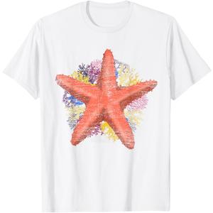Ocean Animal Aquarist Starfish Lover Starfish T-Shirt (Small)