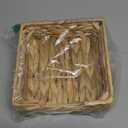 Water Hyacinth Napkin Holder for Table, Rattan Napkin Holder, Square Wicker Napkin Towel Holder for Bathroom, Kitchen, Restaurant, Decorative Tabletop Accessory, 7.5" x 7.5" x 2.5"