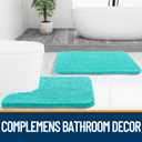 OLANLY Bathroom Runner Rugs 59x24, Extra Soft Absorbent Chenille Bath Rugs, Rubber Backing Quick Dry, Machine Washable Long Bath Mats for Bathroom Floor, Tub and Shower, Home Decor Accessories, Teal