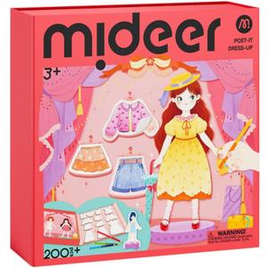 Mideer Paper Doll Kits, Reuseable Dress Up Paper Doll with Storage Box, DIY Dress Up Games for Girls Ages 4-7, Kids Fashion Design Kit with 240 Colorable Clothing Stickers and Dual Tip Colored Pencils