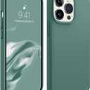 AOTESIER Magnetic for iPhone 13 Pro Phone Case, [Compatible with MagSafe][Military Shockproof Protection]Silicone Case with Soft Microfiber Lining, Camera & Screen Protection 6.1 inch, Midnight Green