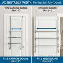 CANYAVE Over The Door Towel Rack, Over Door Towel Rack for Bathroom Door, Triple Towel Storage Holder with Hooks (Silver)