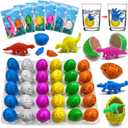 30 Pack Valentines Day Gifts for Kids Dinosaur Eggs Classroom Exchange School Activities Party Favors for Boys and Girls with Card
