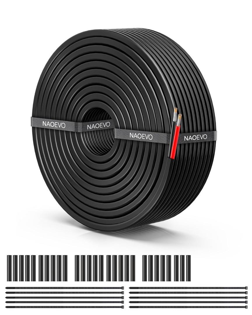 18 Gauge Wire 2 Conductor Electrical Wire, 18 AWG Stranded PVC Cord, 12V Low Voltage/Tinned Copper/Flexible/18/2 for Automotive Wire LED Strips Lamp Lighting Marine (50FT-15.24M), Green