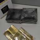 supernal 200pcs Black Dessert Plates with 100pcs Gold Dessert Forks,100pcsElegant Appetizer Salad Plastic Plates, Black Square Cake Plates for Party, Birthday, Wedding, Afternoon Tea Easter