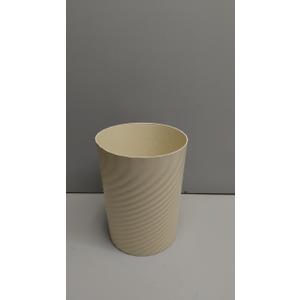 UUJOLY Plastic Small Trash Can Wastebasket, Garbage Container Basket for Bathrooms, Laundry Room, Kitchens, Offices, Kids Rooms, Dorms, (Beige, 1.8 Gallon)