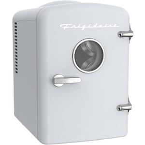 Frigidaire EFMIS129-WHITE, Mini Portable Fridge, 4 Litres Capacity, Chills Six 12oz Cans, 100% Freon-Free & Eco Friendly, Beverage Cooler- White