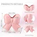 Coquette Aesthetic Bow Vase, Pink Mini Ceramic Vase for Fresh Flowers, Romantic Girly Home Decor for Bedside Table, Coffee Table & Desk (4.9x1.8x4.7)