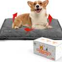 Mora Pets Self Heating Cat Bed Self Warming Cat Ped Ultra Warm Thermal Pet Bed Mat 30 x 21 Inches with Removable Cover Outdoor Indoor for Cats and Small Medium Dogs Machine Washable (Suede Grey)