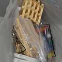 Qilery 24 Set 4 x 4 Inch Mini Canvas Panels and Easel Painting Kit, 12 Colors Acrylic Strips Brush Palettes, Art Painting Kits for Artists Beginners Oil Acrylic Craft Party Favors