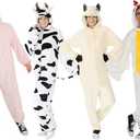 Rubies Chicken Comfywear Hooded Jumpsuit for Adults, Unisex L/XL