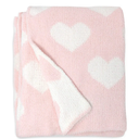 Living Textiles Pink Hearts Chenille Soft Baby Blanket Reversible Premium Cozy Fabric for Best Comfort - for Infant,Toddler,Newborn,Nursery,Girl,Throw,Crib,Stroller,Gift, Pink Hearts 40x30