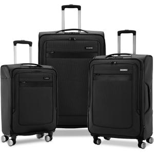 Samsonite Ascella 3.0 Softside Expandable Luggage with Spinner Wheels, 3-Piece Set (20/25/28), Black